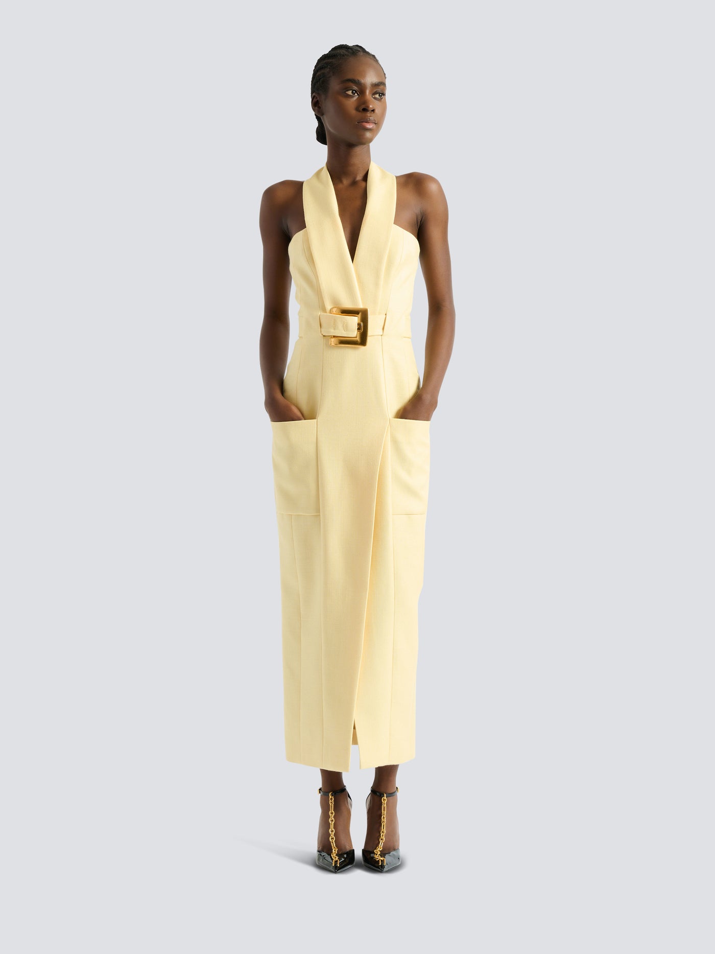 Long dress with belt