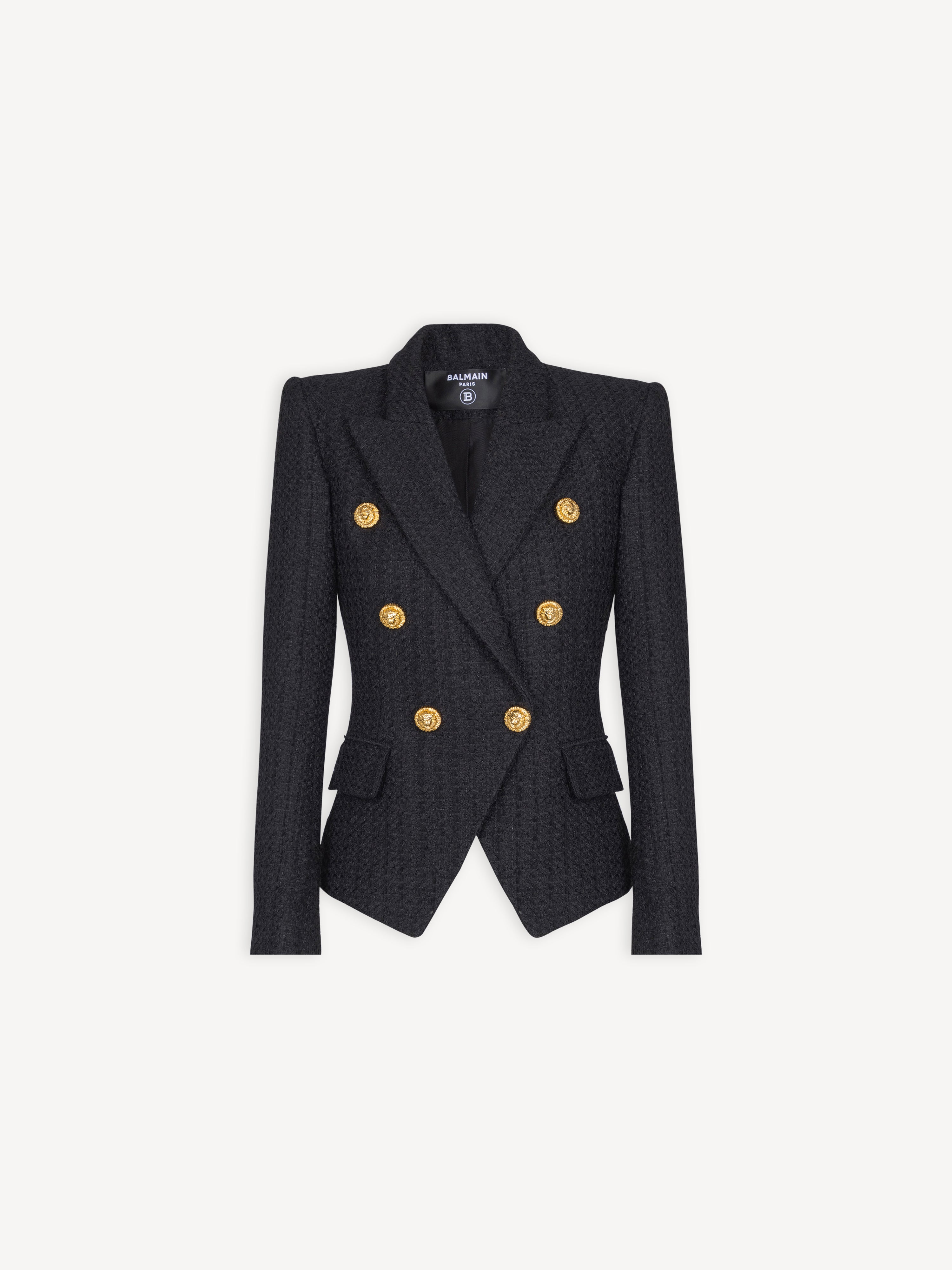 6-buttons tweed jacket Black - Women I Balmain • BALMAIN USA
