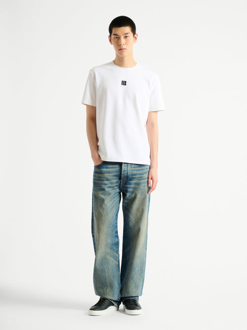 T-shirt with embroidered logo