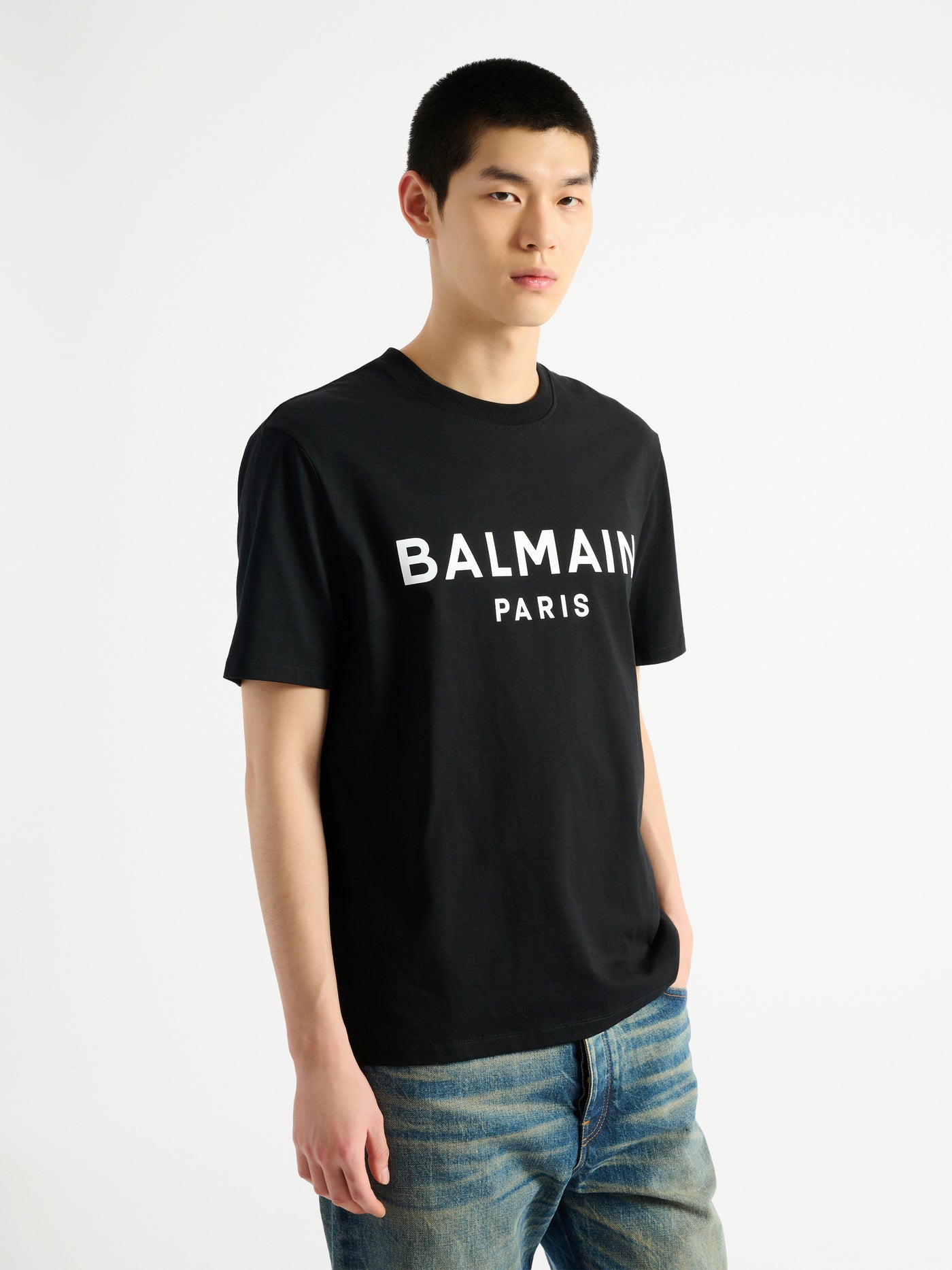 T-shirt with Balmain Paris print