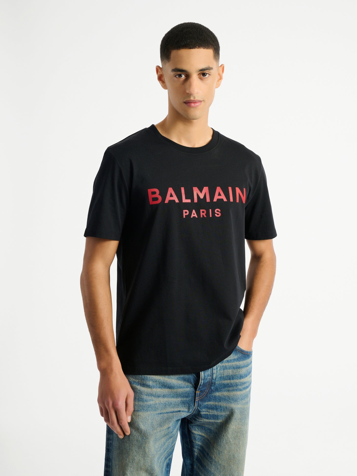 Printed Balmain Paris T-shirt