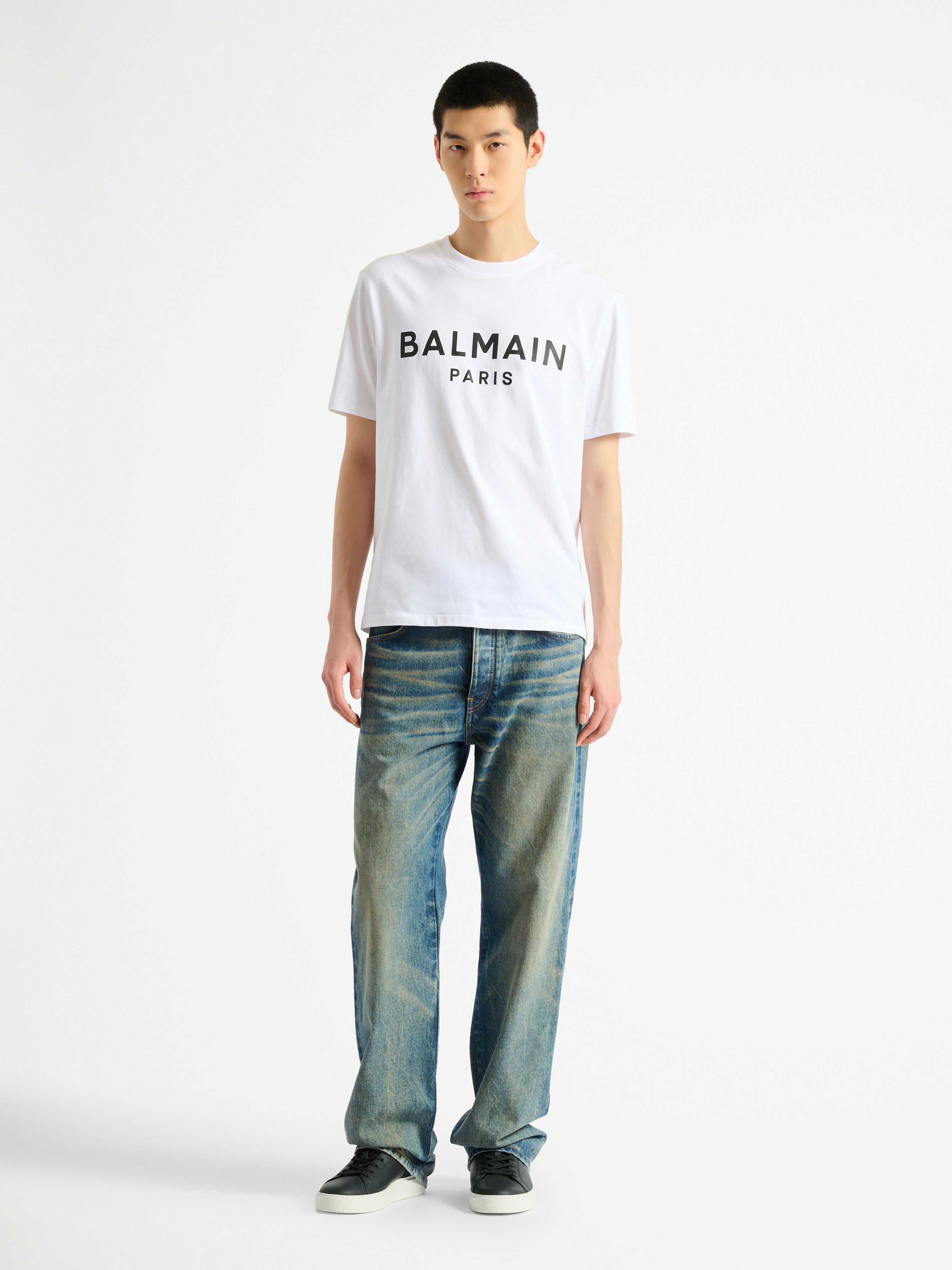 Printed Balmain Paris T-shirt white - Men | BALMAIN