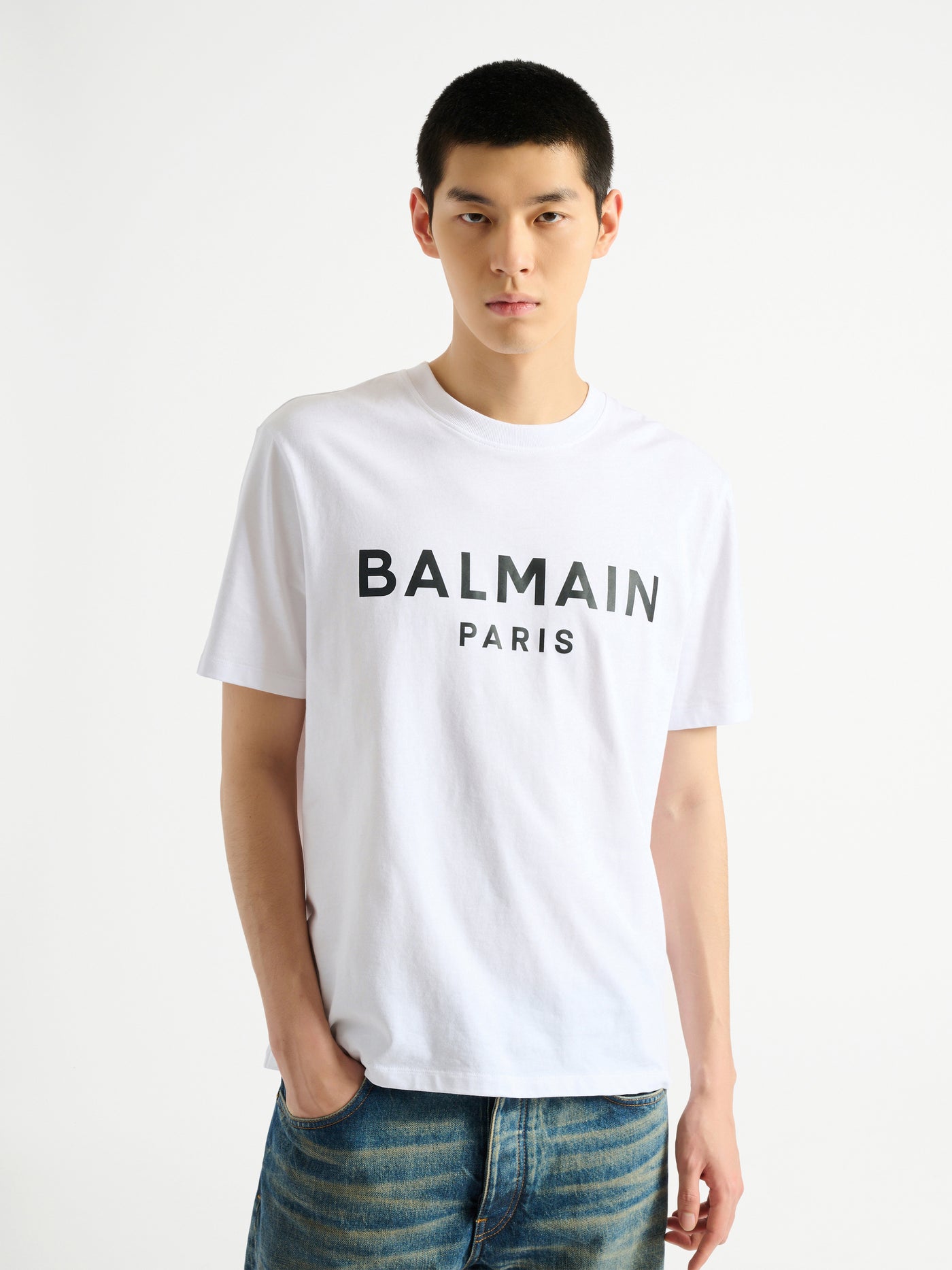 Printed Balmain Paris T-shirt