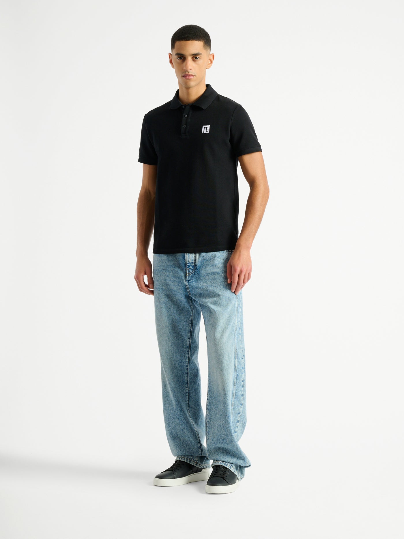 Embroidered cotton polo