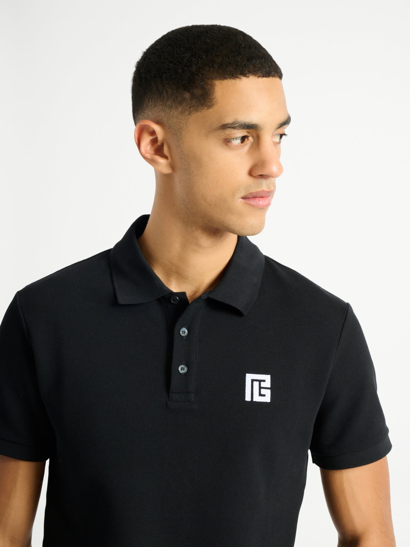 Embroidered cotton polo