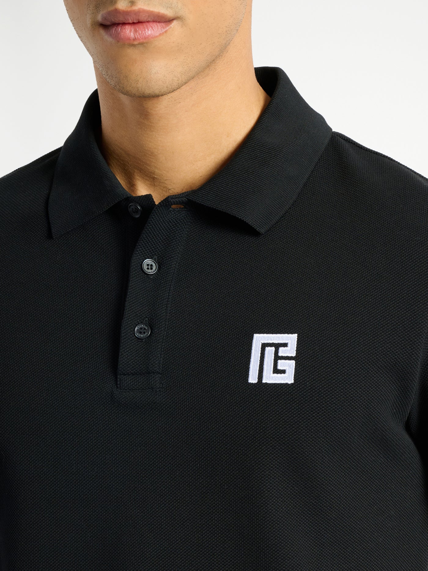 Embroidered cotton polo