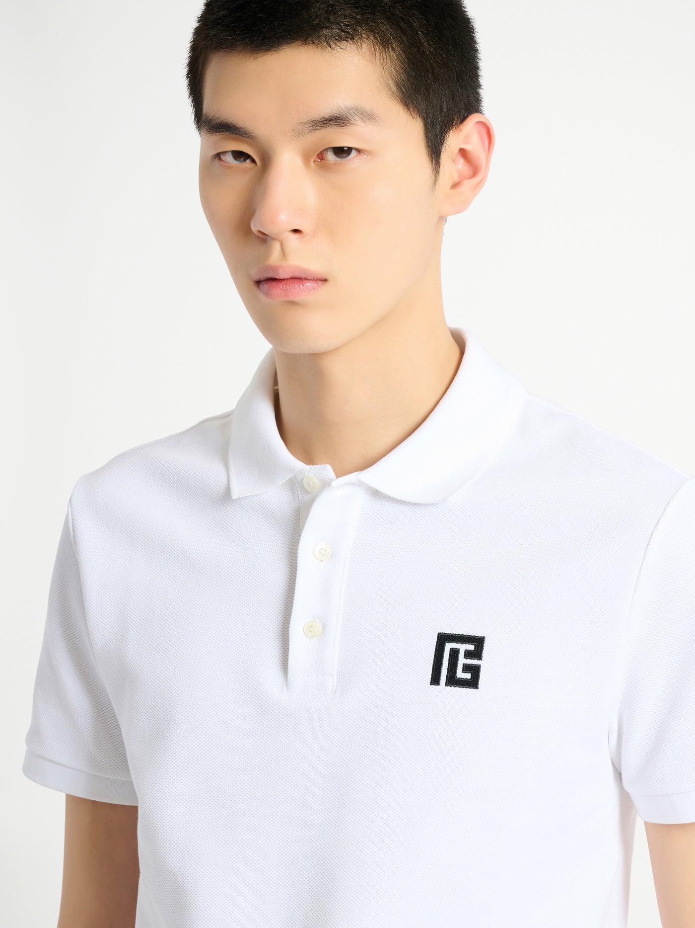 Embroidered cotton polo