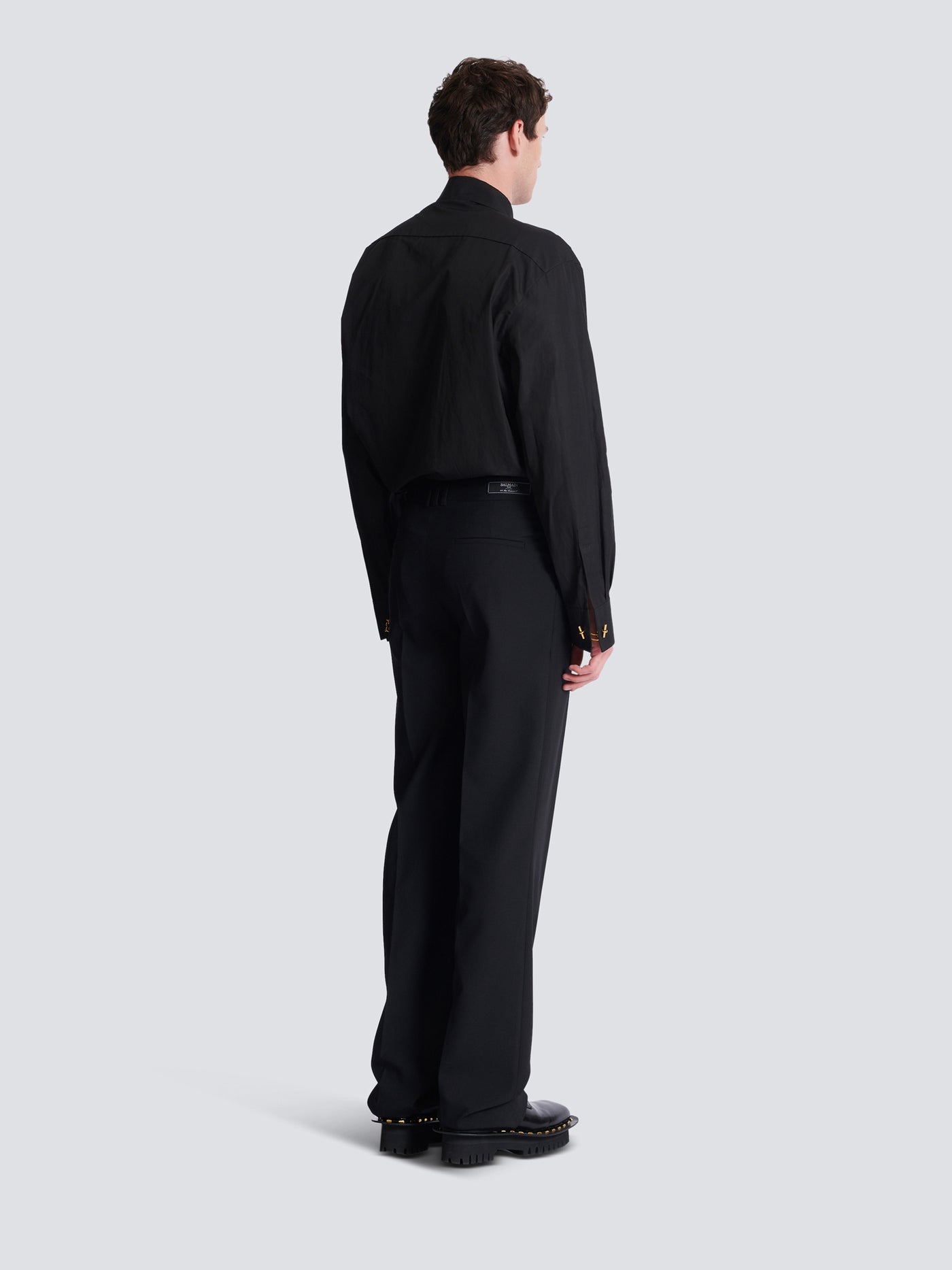 Wool straight-leg trousers