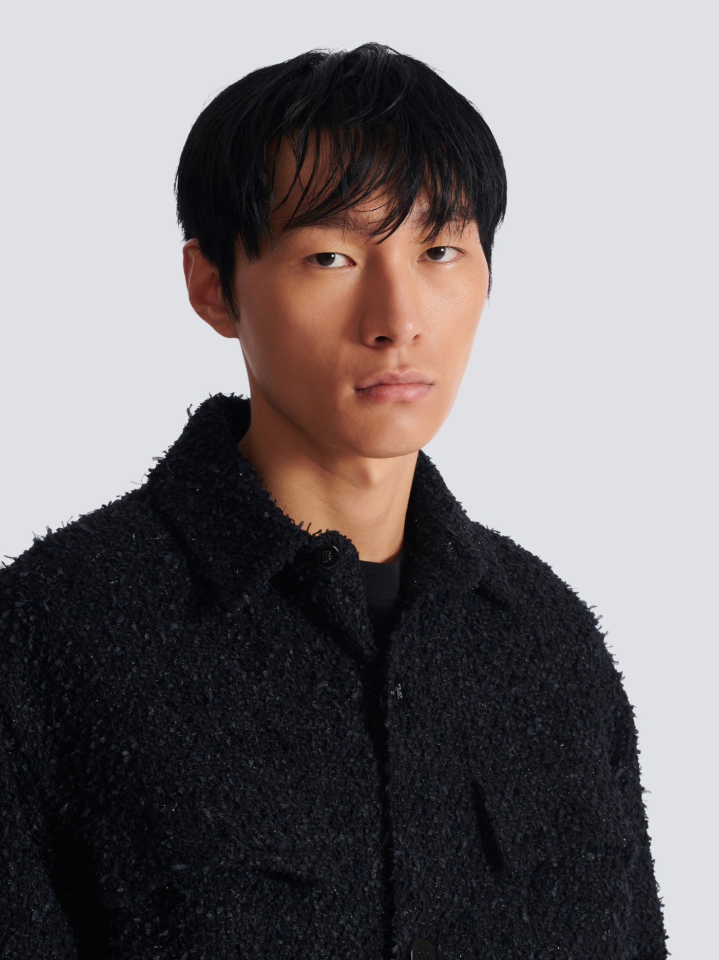 Monogram tweed overshirt