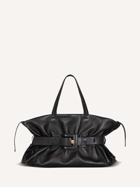 Large calfskin Anthem Zip bag Black - Men I Balmain