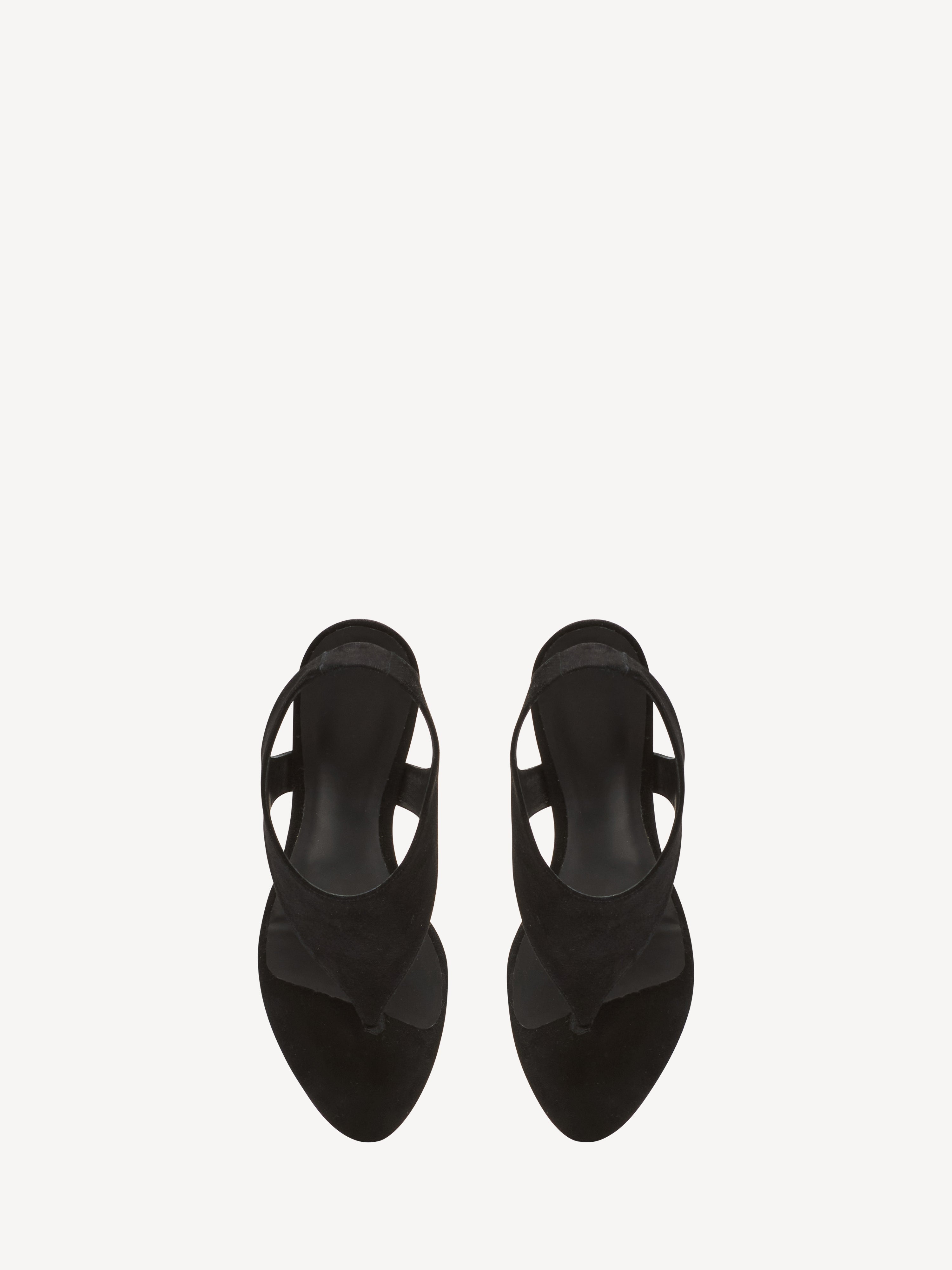 No Wedge suede sandals Black - Women I Balmain