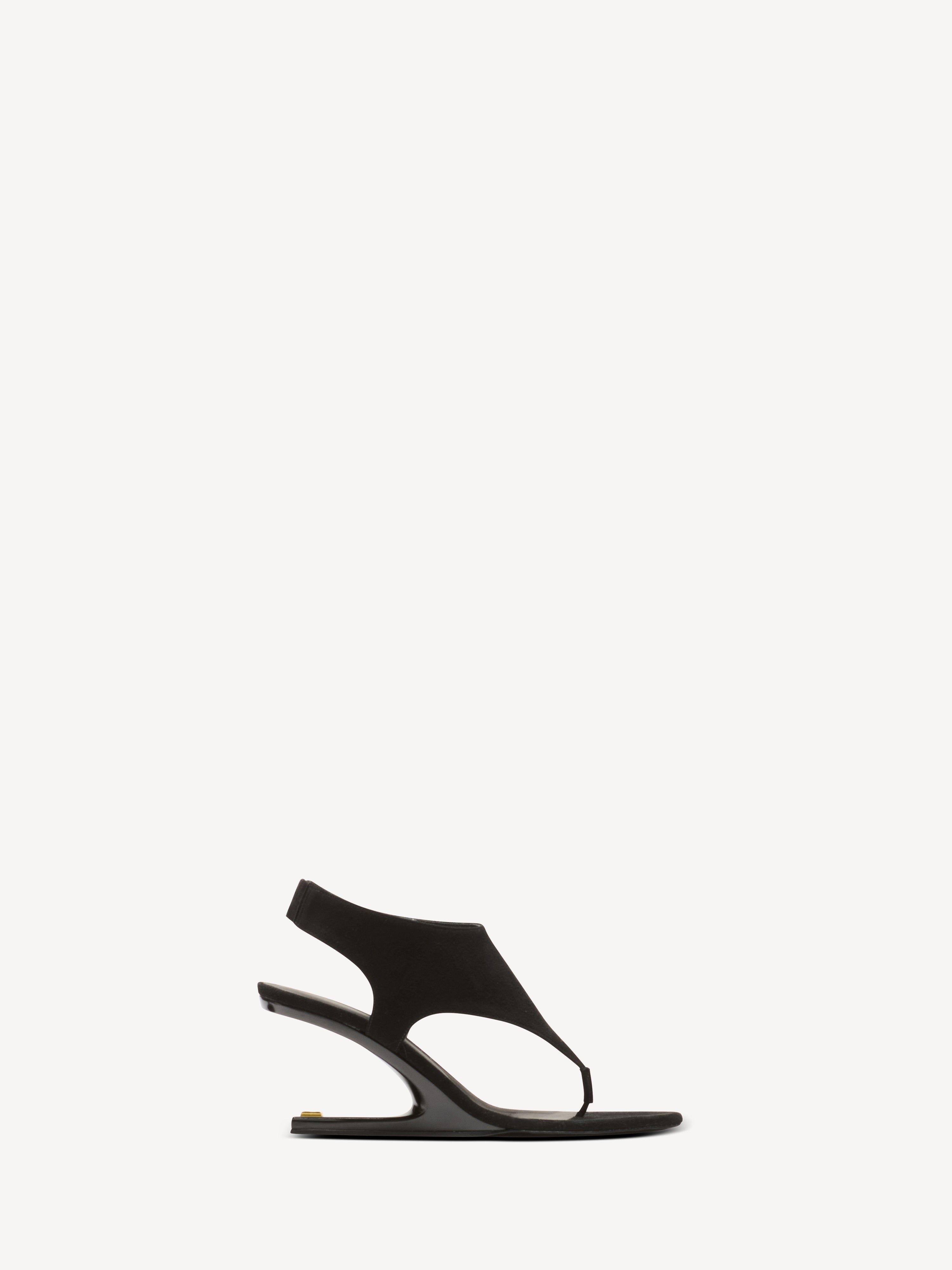No Wedge suede sandals Black - Women I Balmain