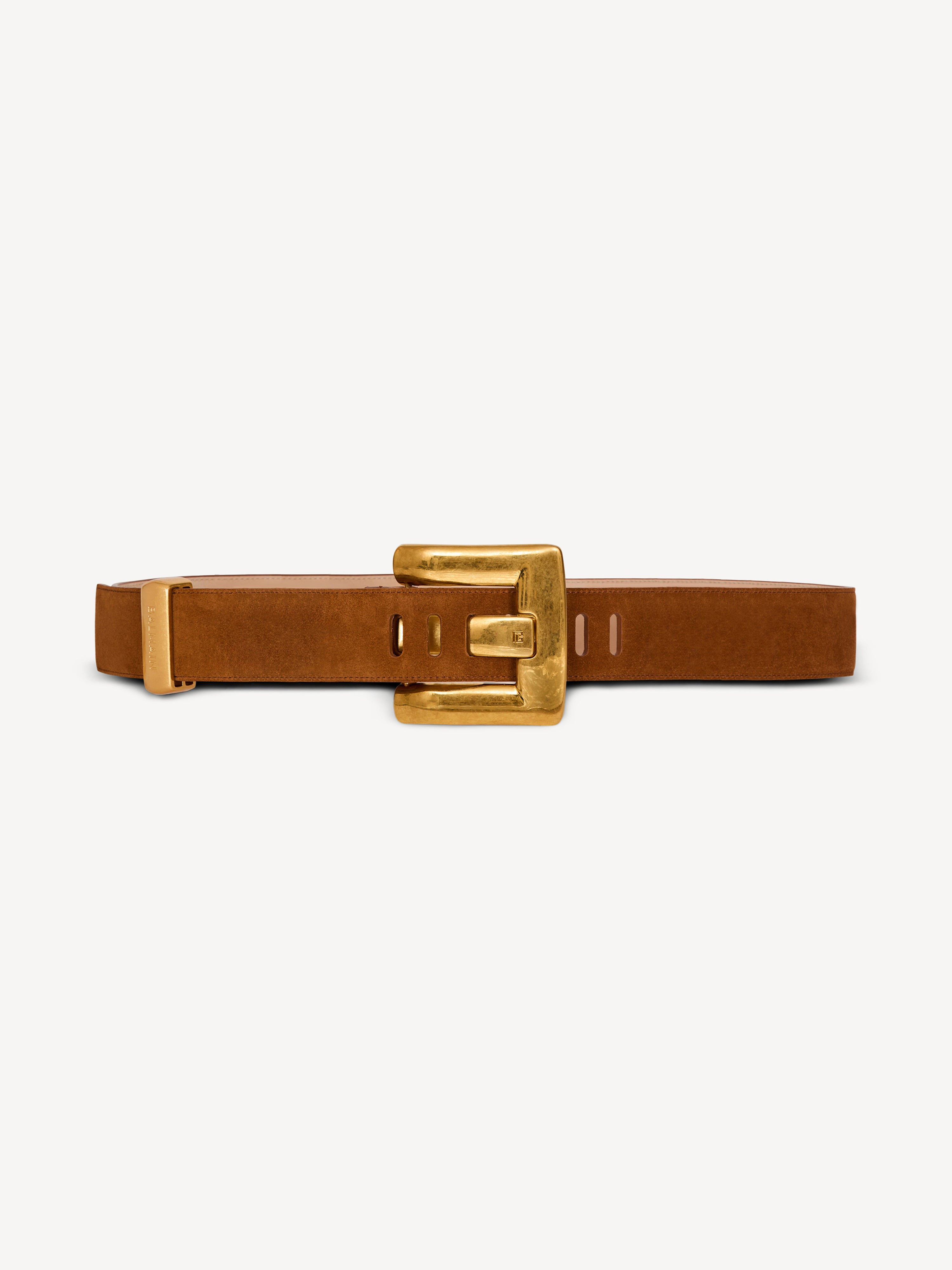 Anthem スエードレザー製ベルト 茶色 - レディース | BALMAIN