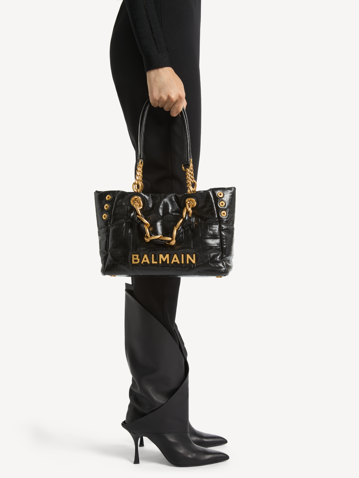 Small 1945 Soft tote bag in crackled calfskin