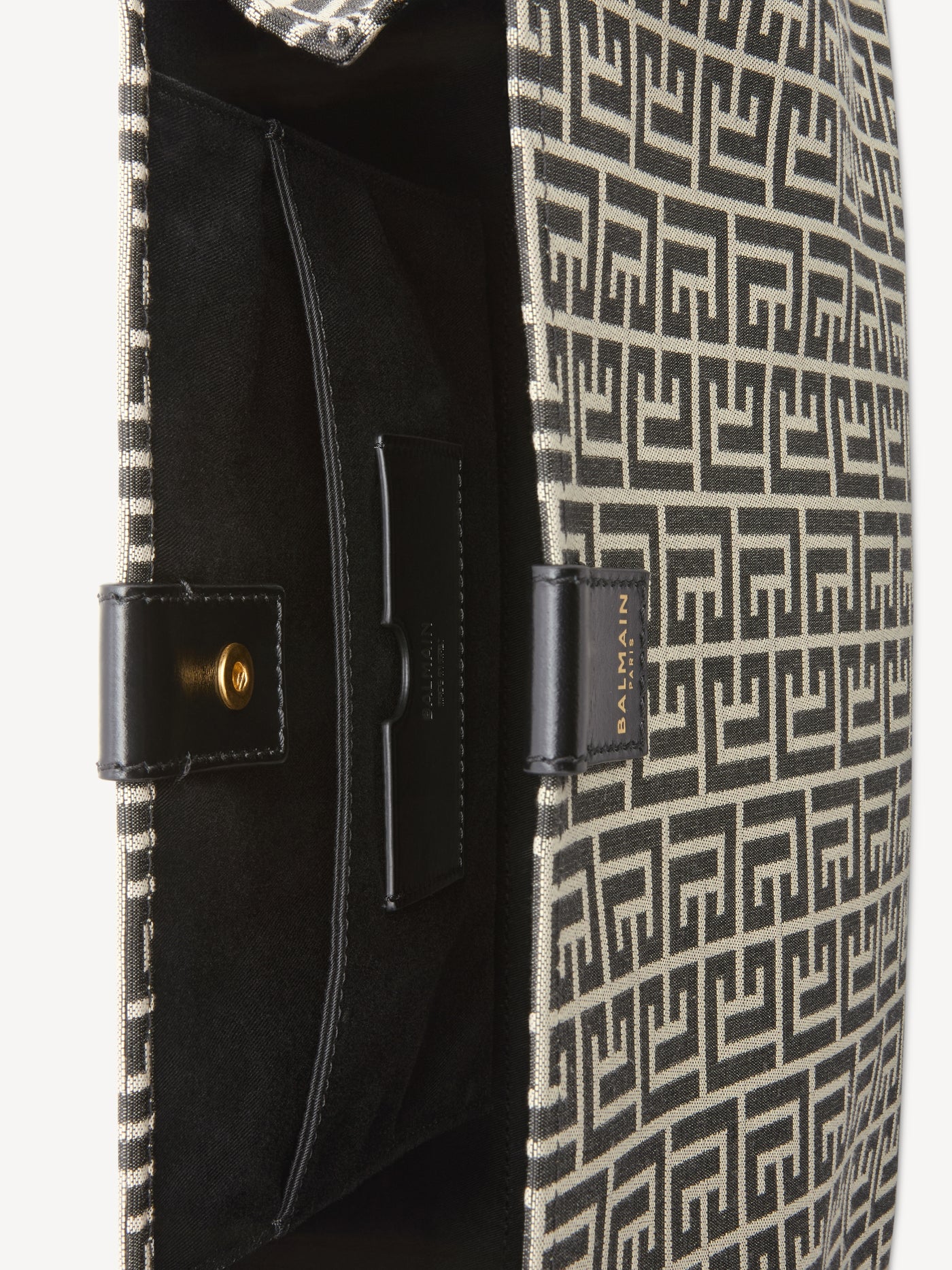 Medium Release Shopper bag in monogram jacquard and calfskin leather