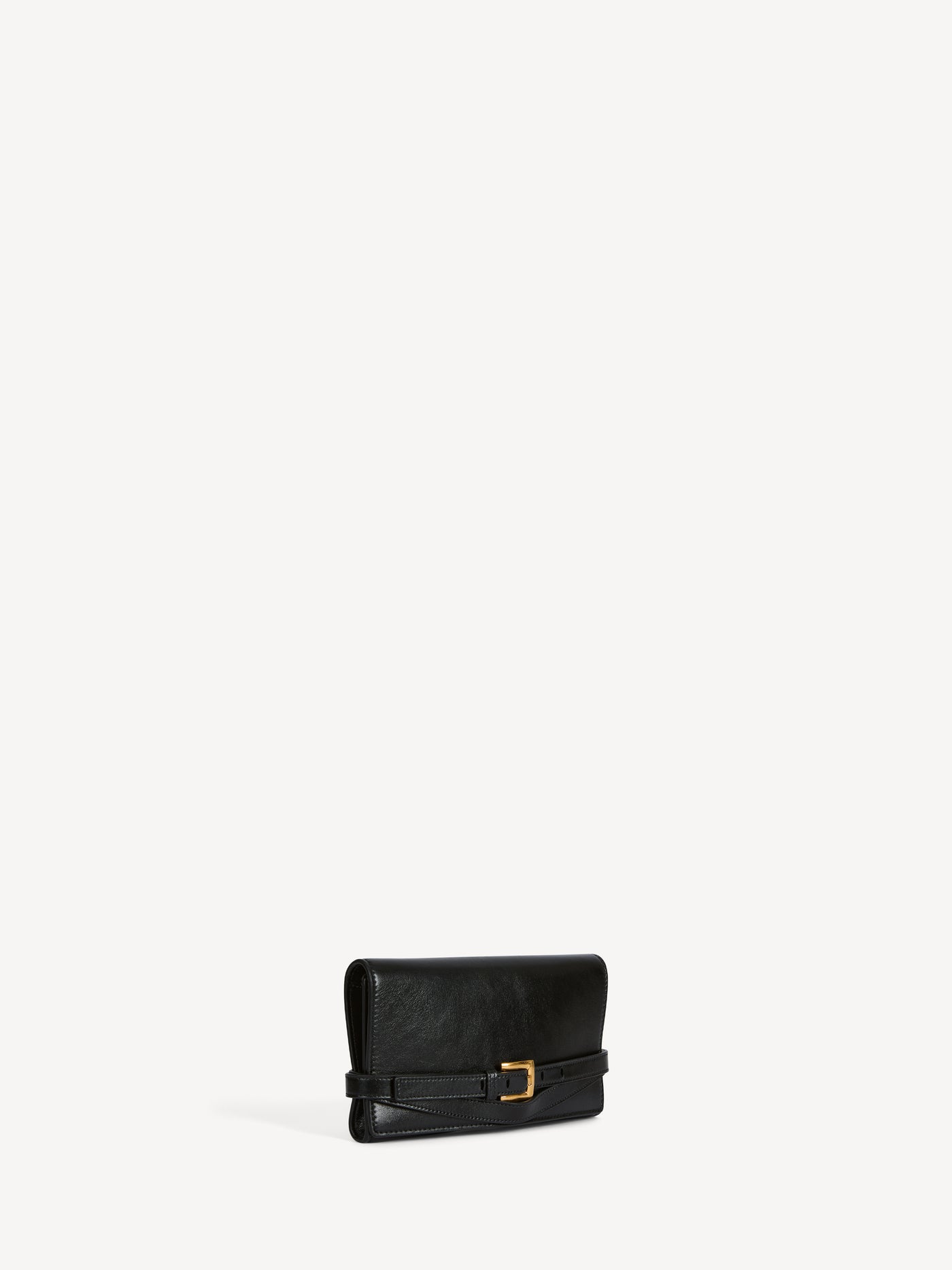 Shuffle calfskin wallet with chain