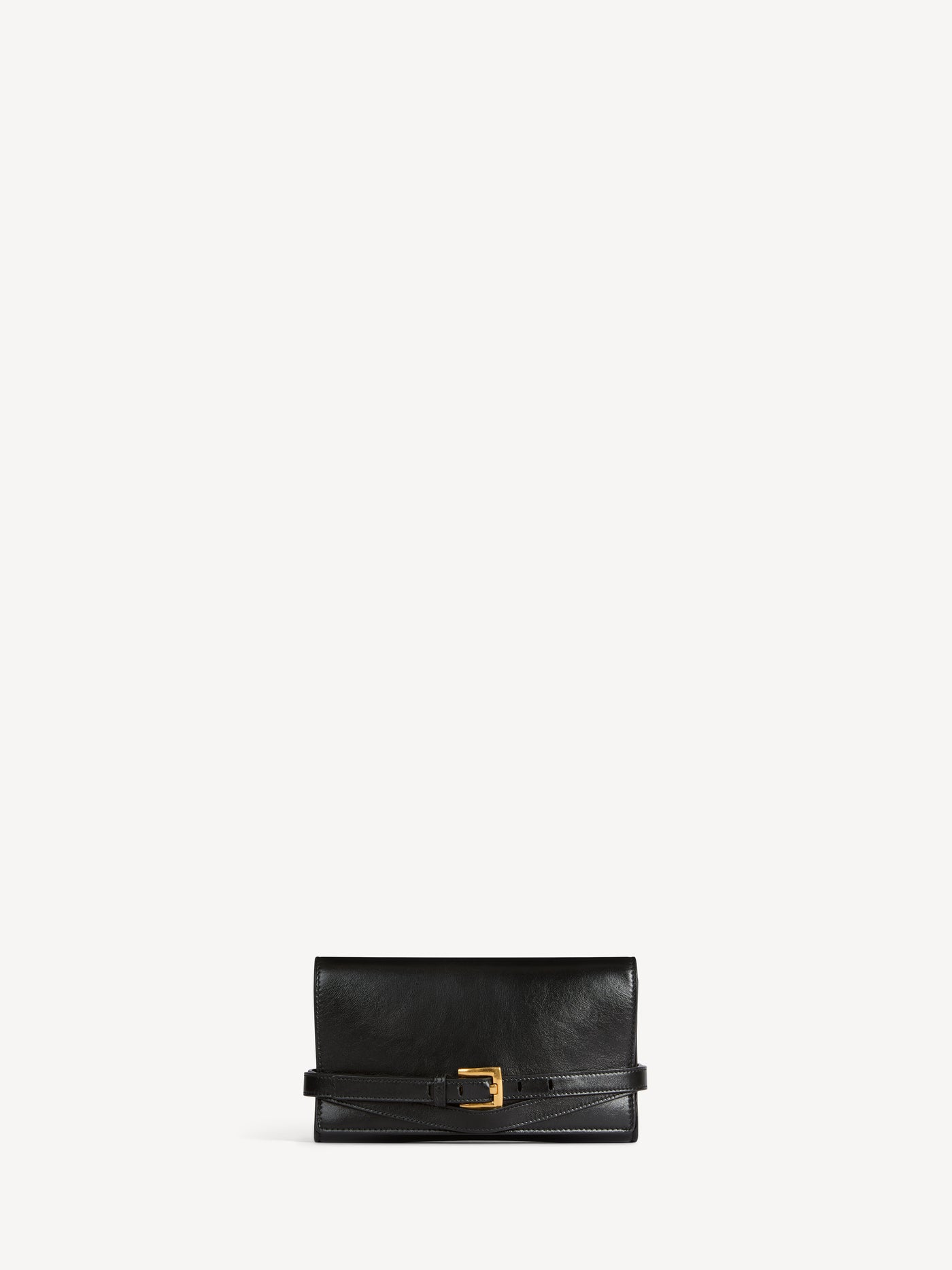 Shuffle calfskin wallet with chain