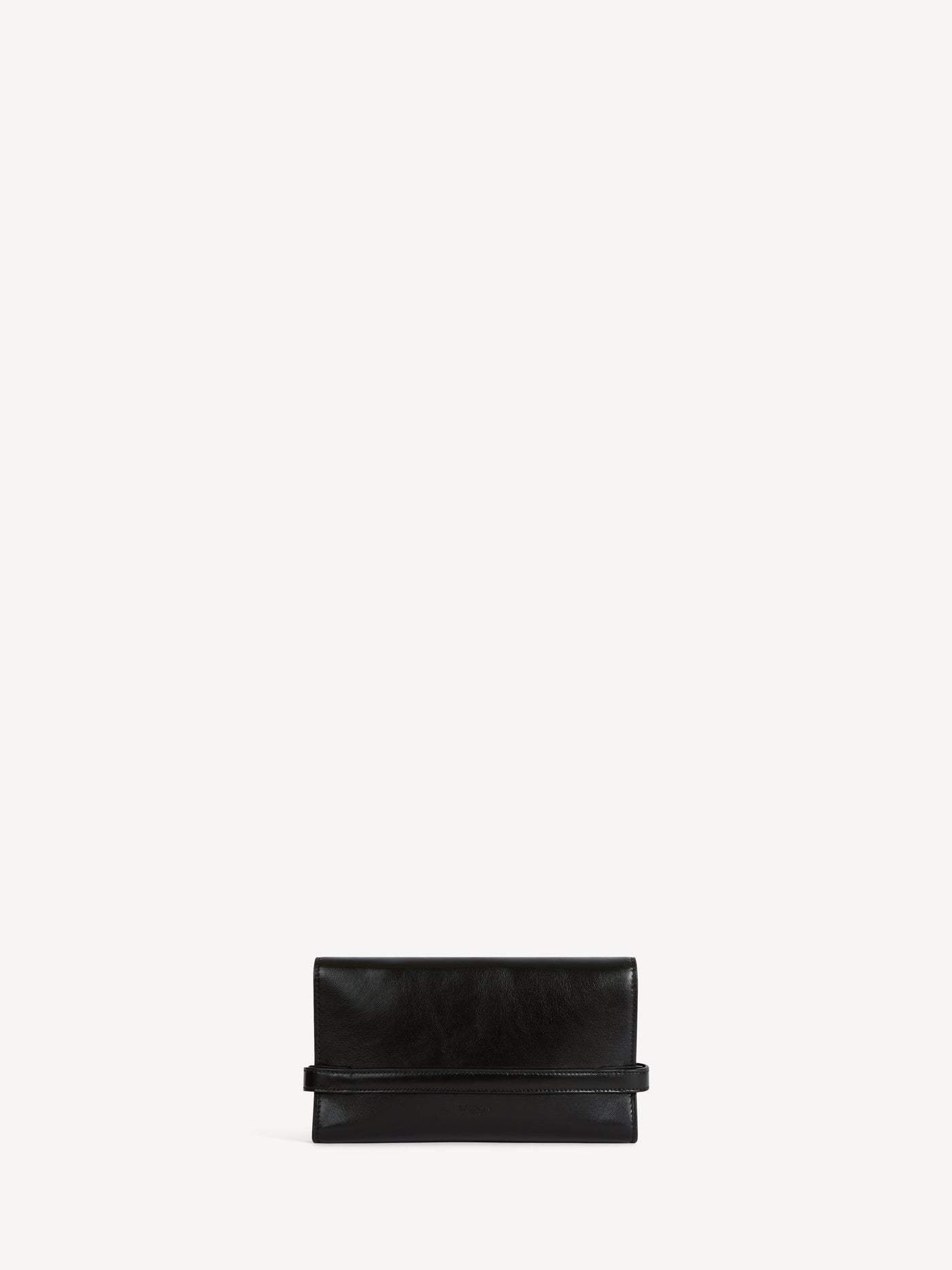 Shuffle calfskin wallet with chain