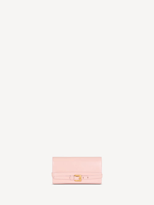 Smooth leather Shuffle wallet with chain strap
