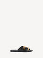 Anthem flat calfskin leather sandals