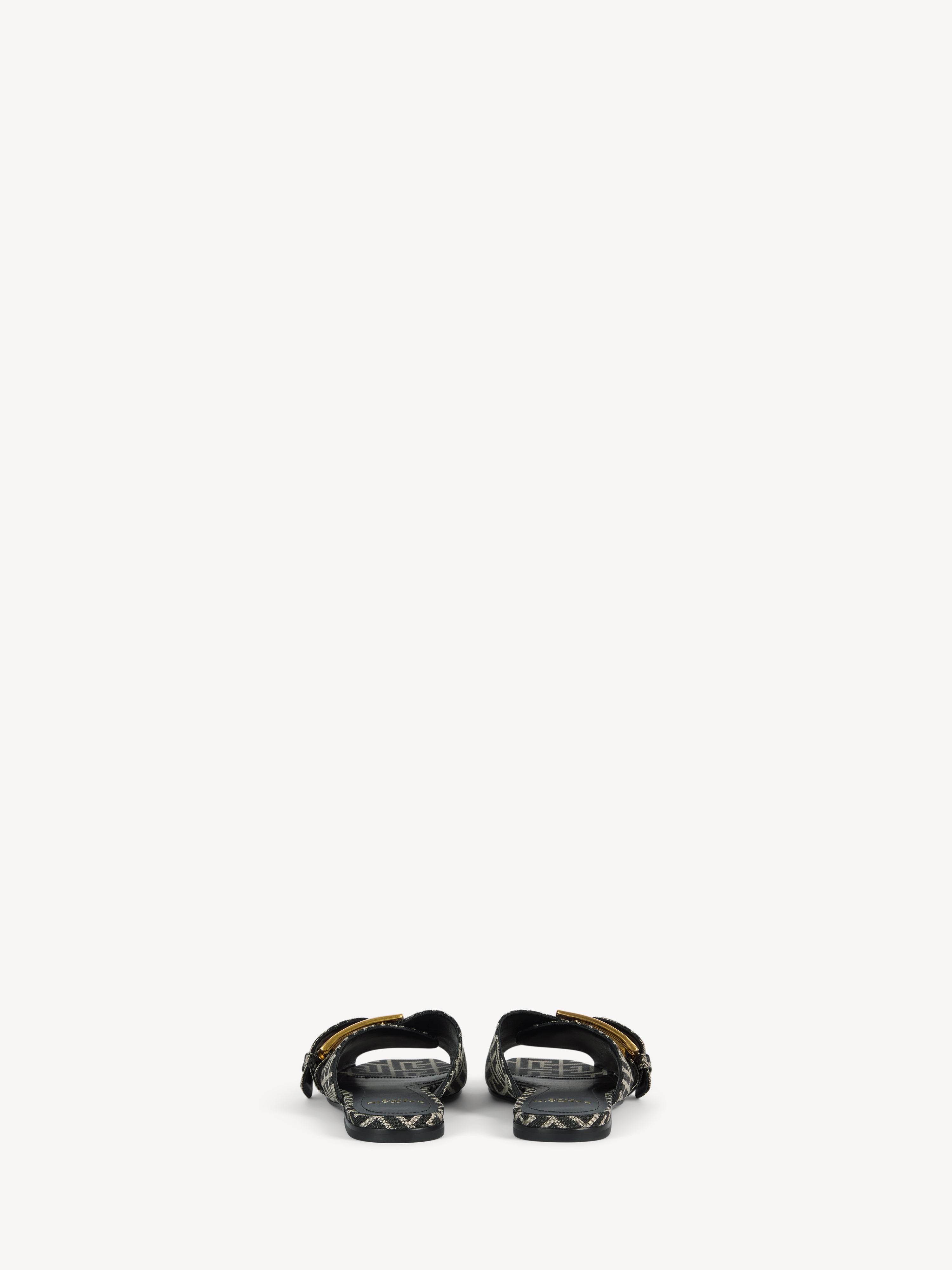 Flat monogram jacquard Anthem sandals Black - Women I Balmain