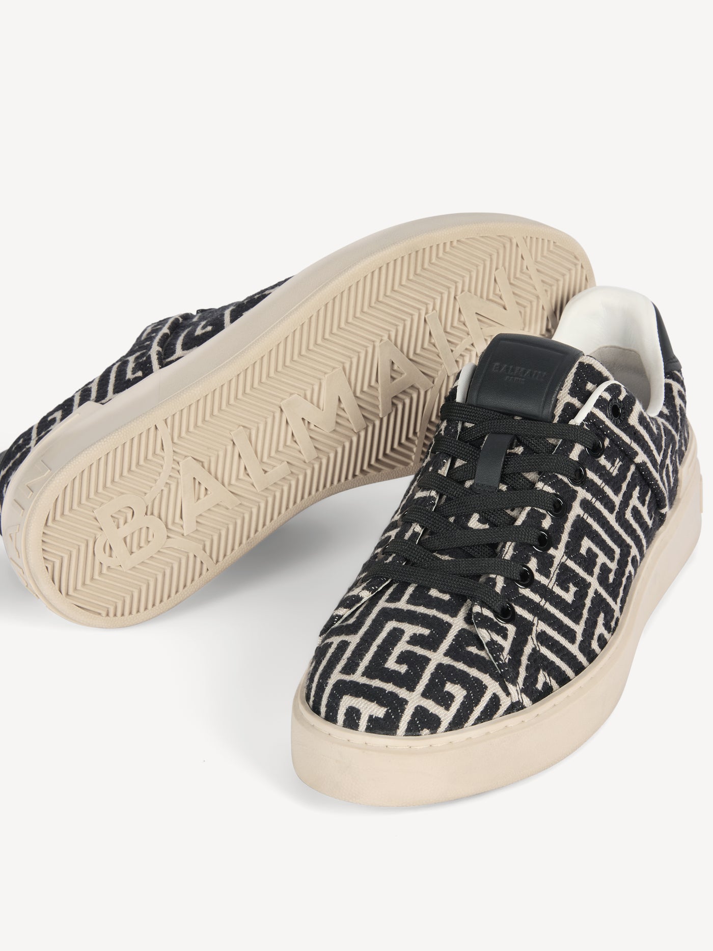 Monogram jacquard B-Court trainers