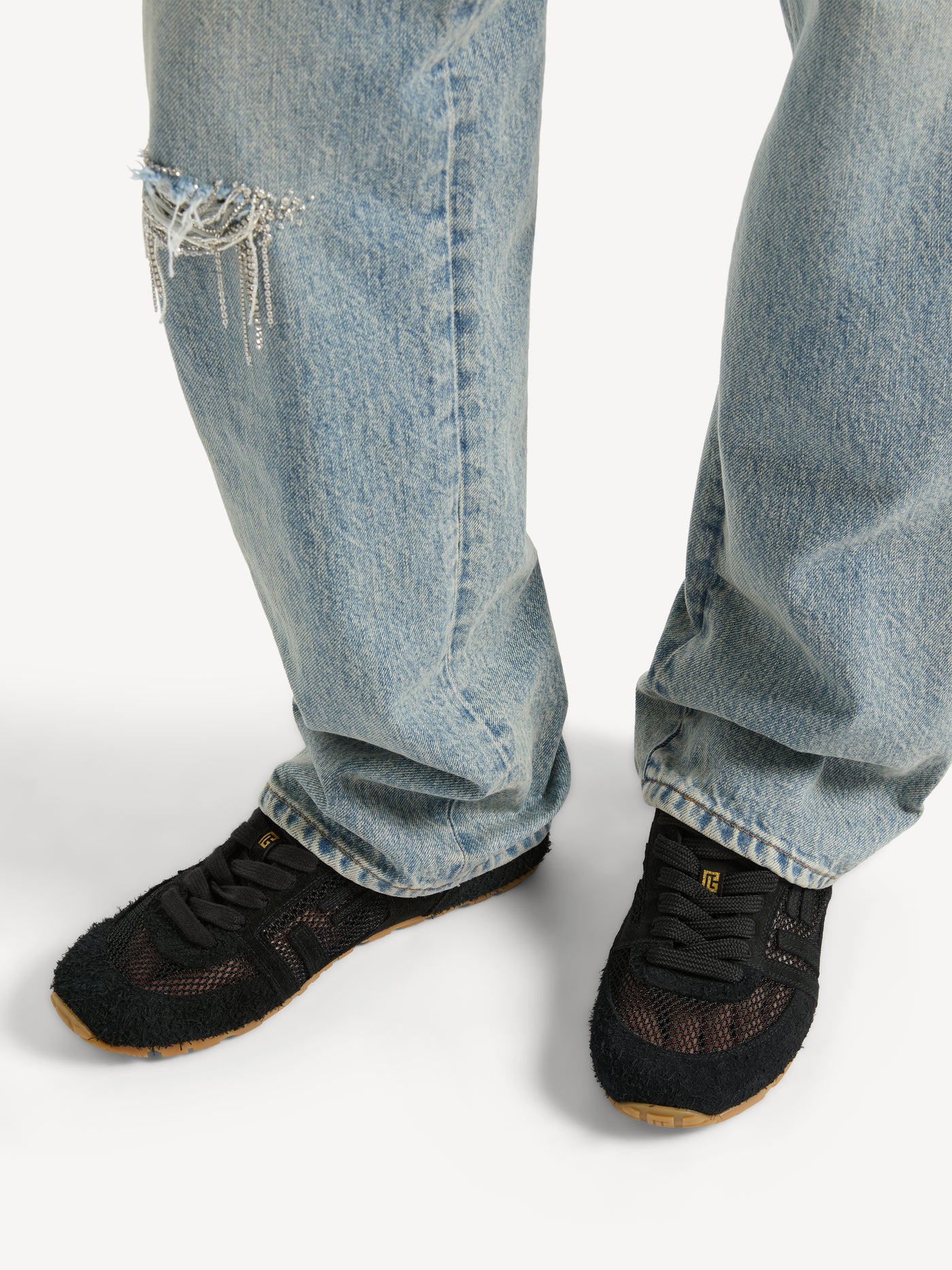 Racer 45 trainers in calfskin, suede and nylon