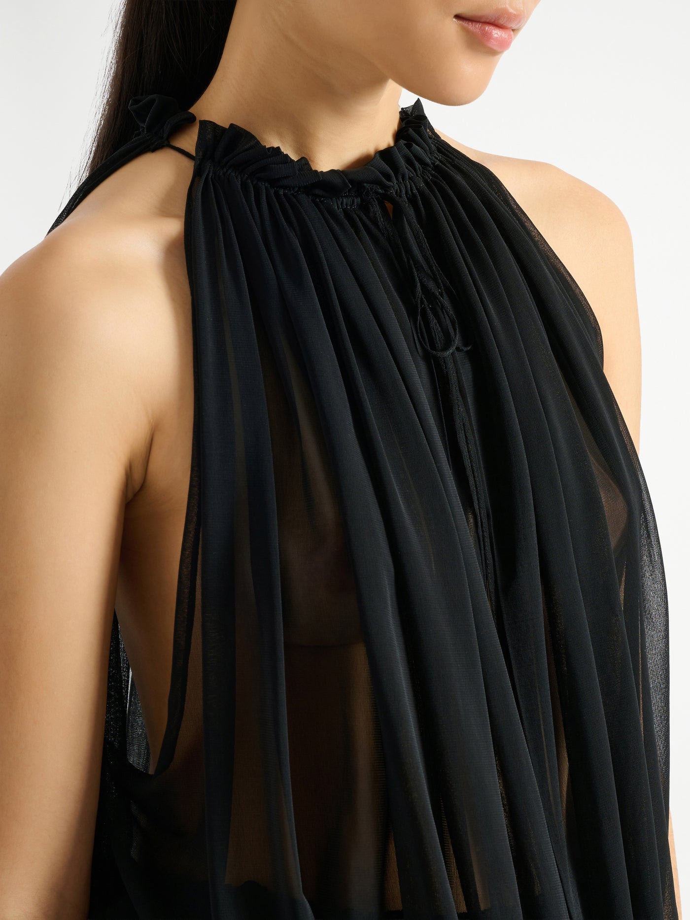Sleeveless muslin top