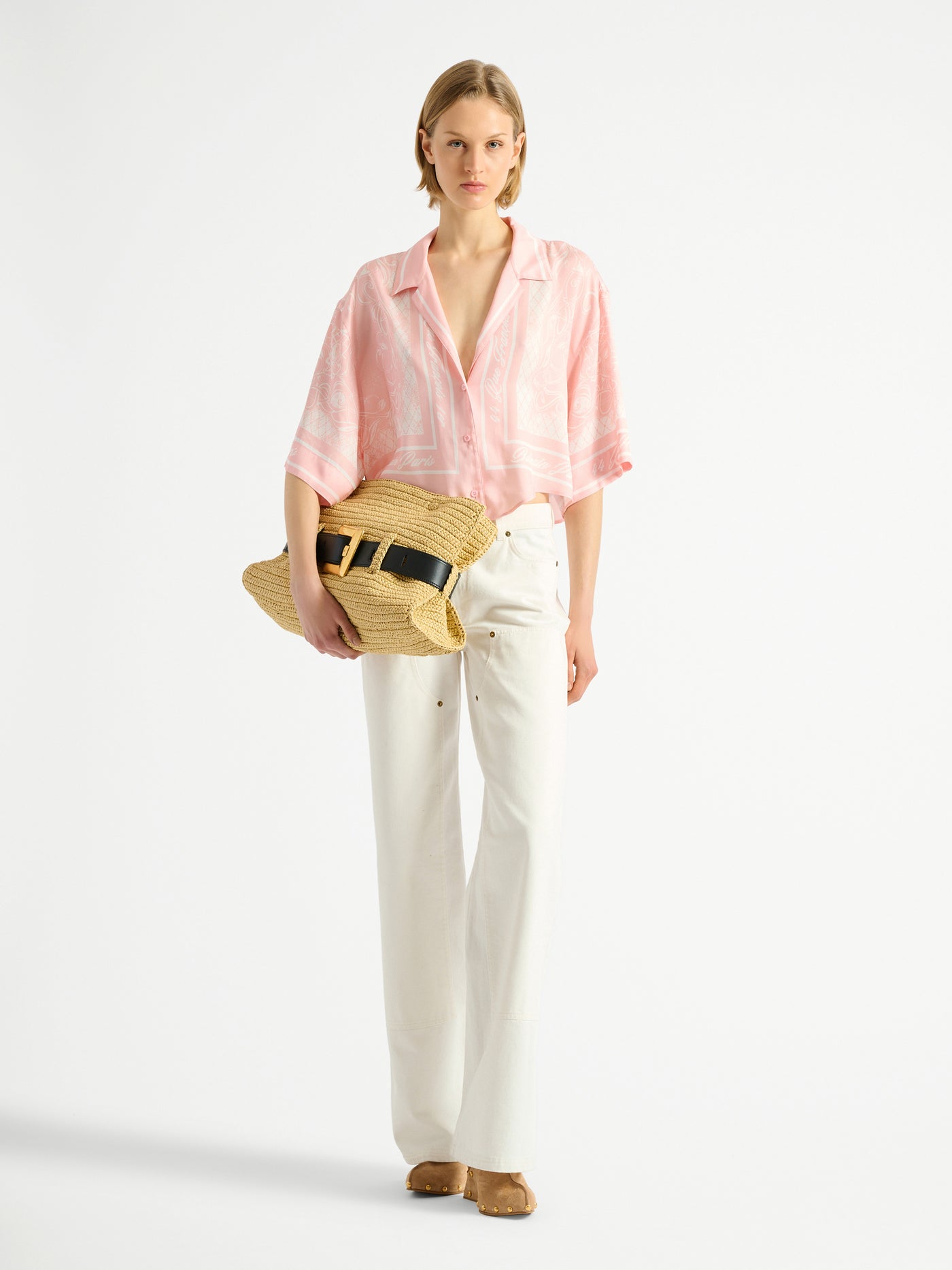 Printed Foulard pyjama shirt