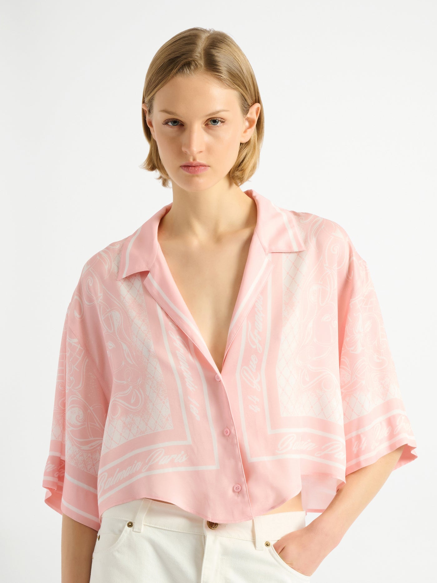 Printed Foulard pyjama shirt