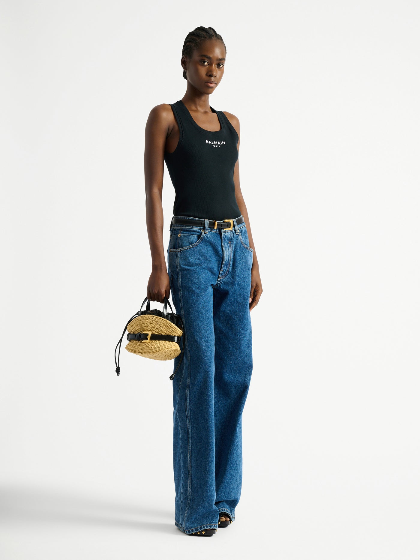 Balmain Paris embroidered vest top