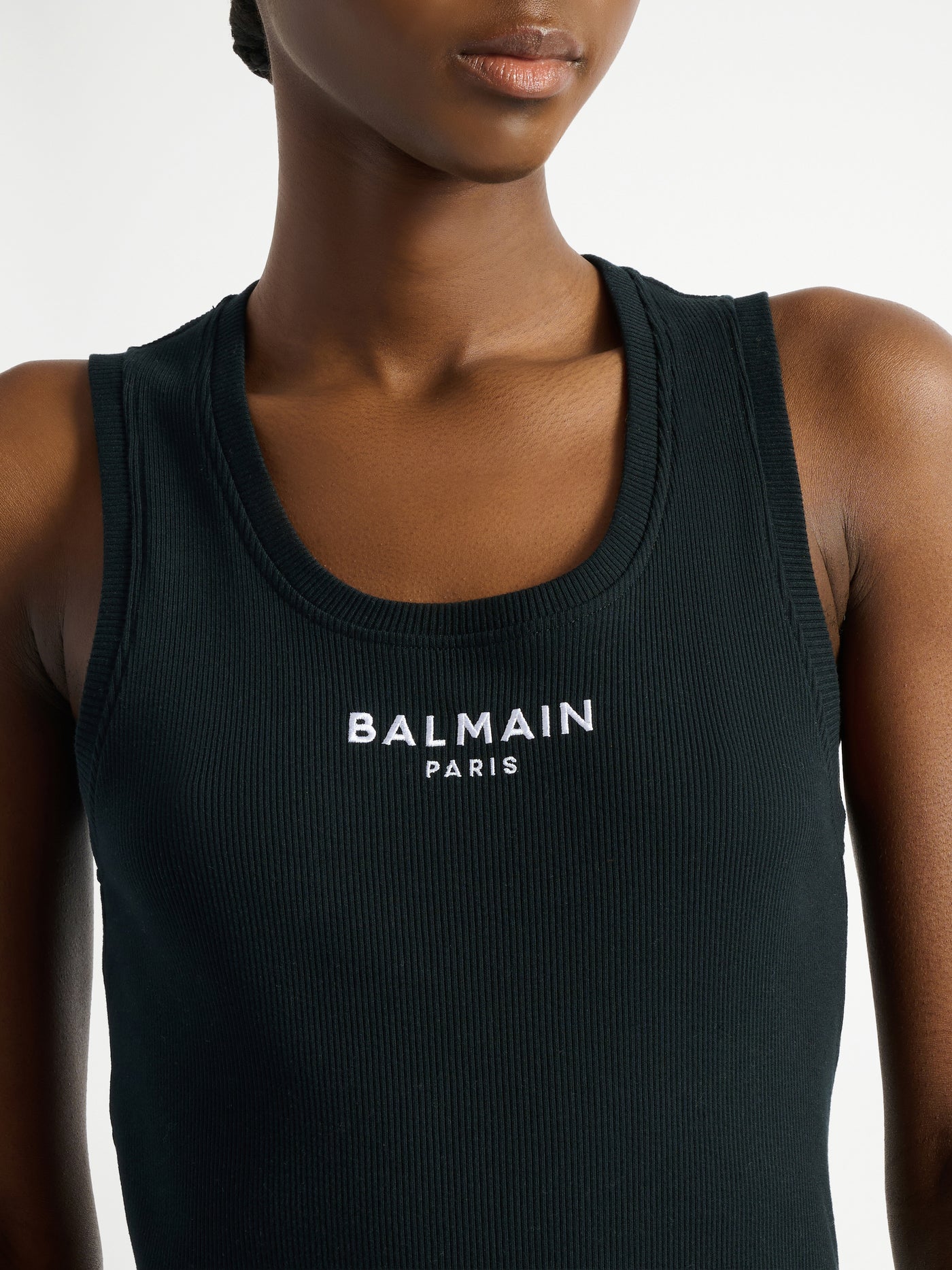 Balmain Paris embroidered vest top