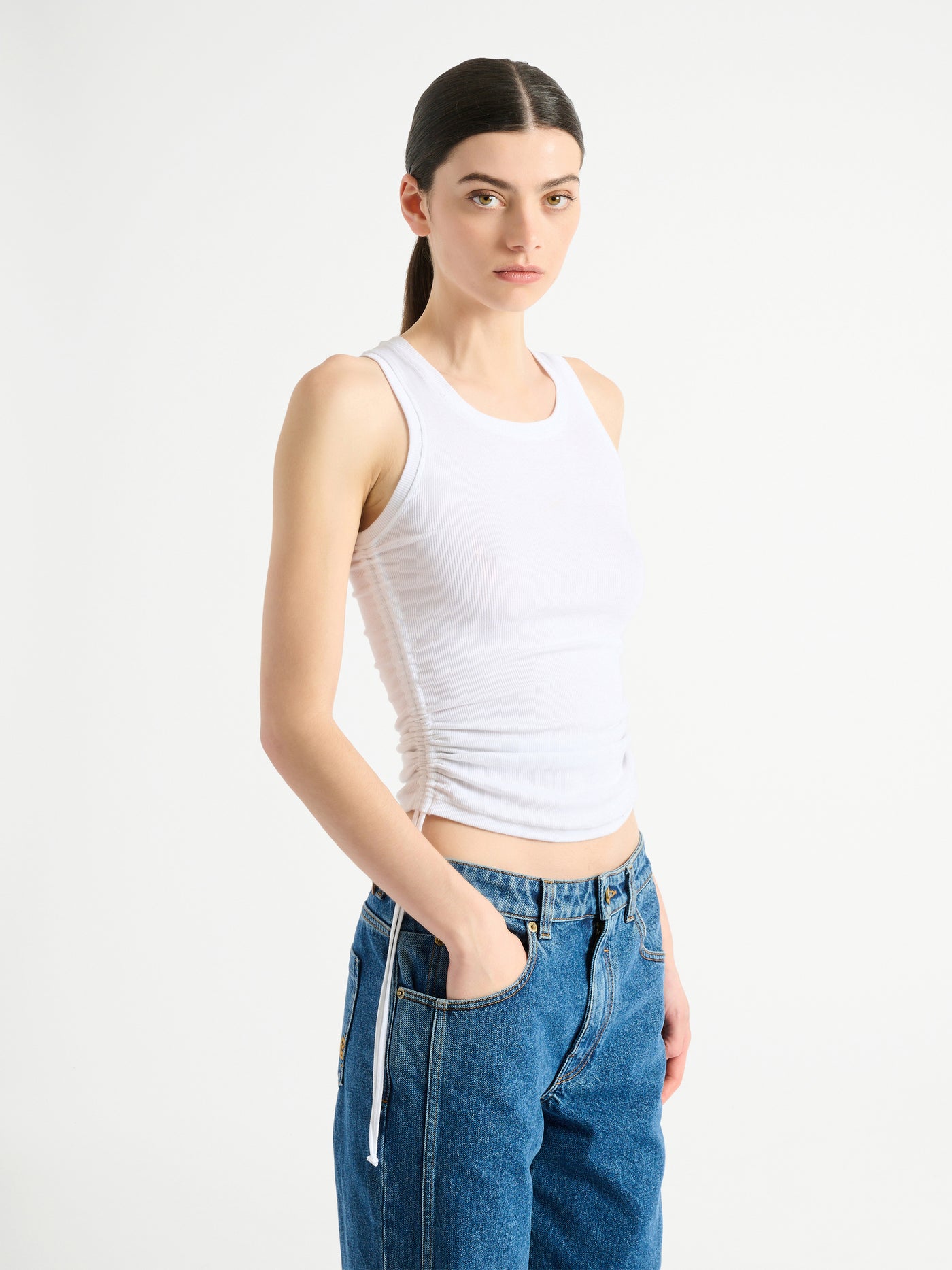 Draped tank top