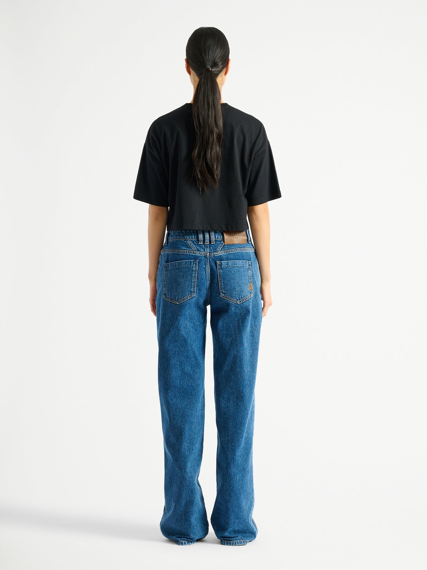 Embroidered Balmain Paris T-shirt