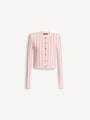 Cropped Fléchage knit cardigan