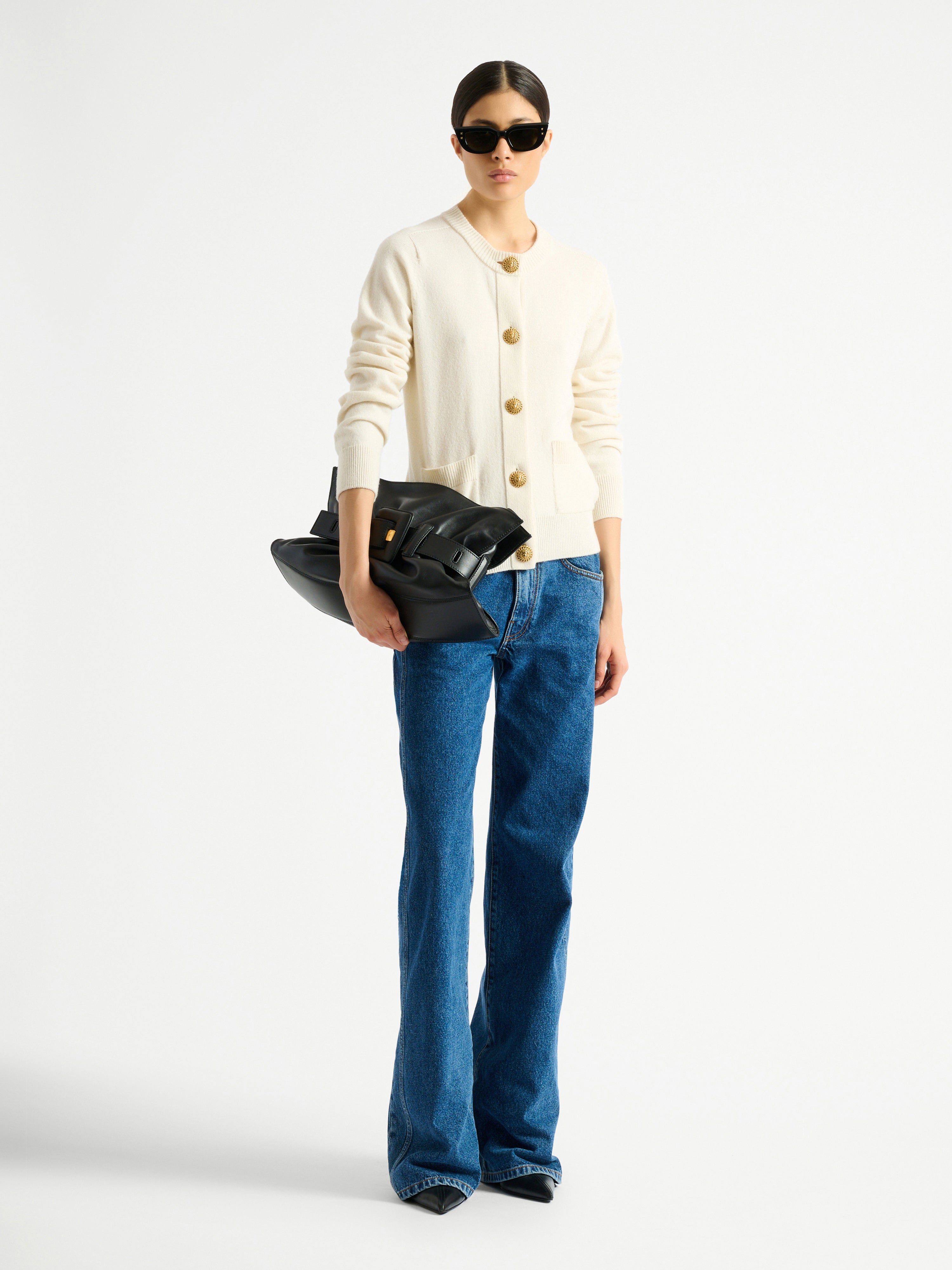 Eco-cashmere cardigan white - Women | BALMAIN