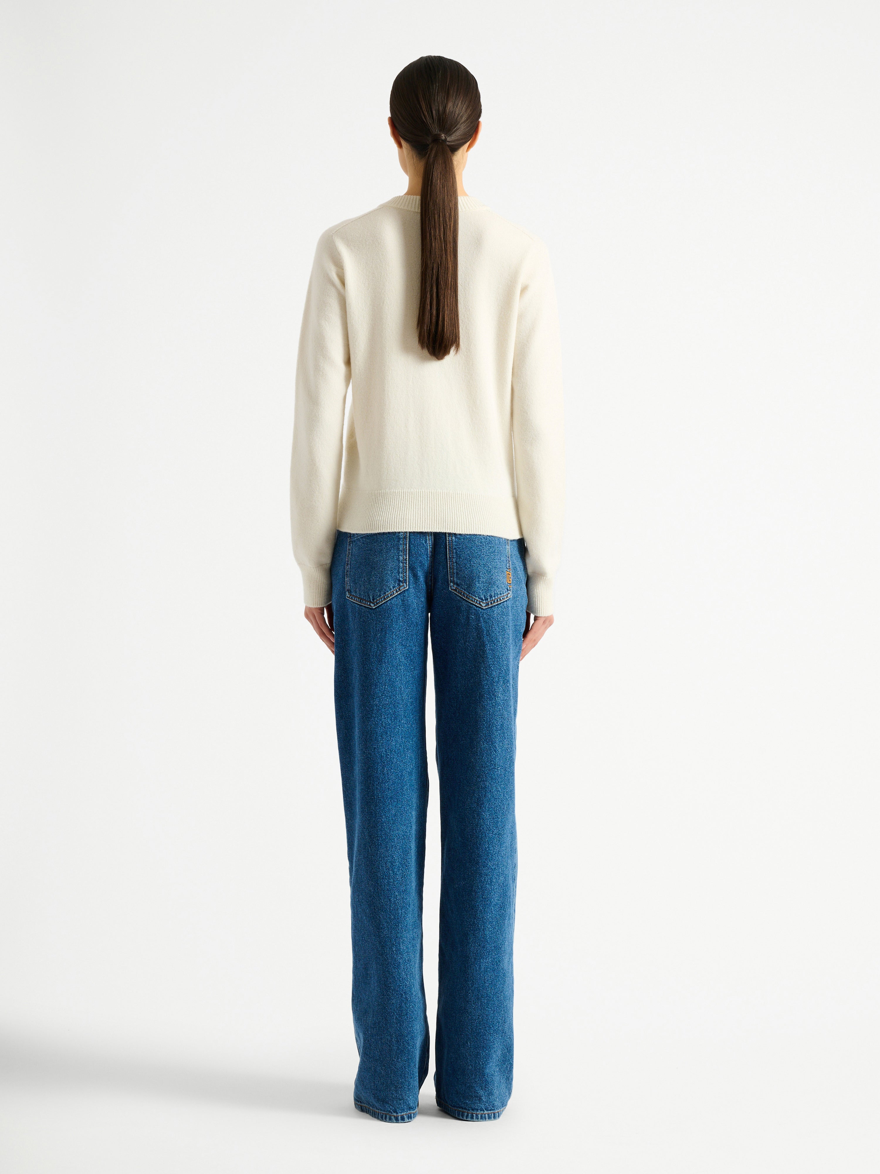 Eco-cashmere cardigan white - Women | BALMAIN