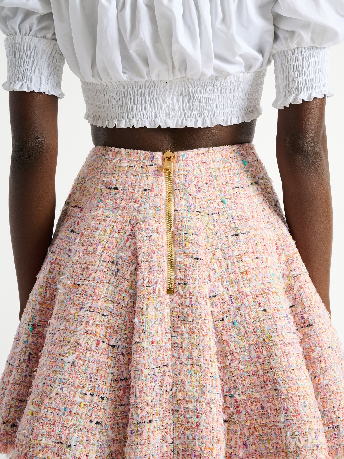 Flared tweed skirt