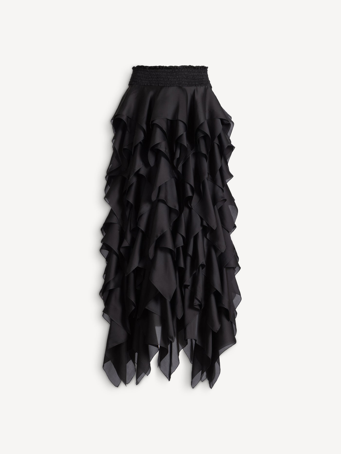 Long ruffled skirt