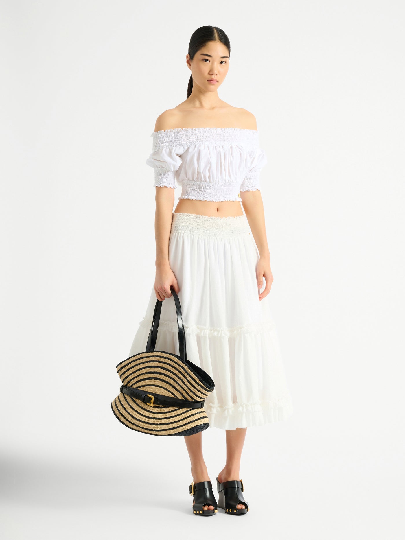 Long gathered skirt