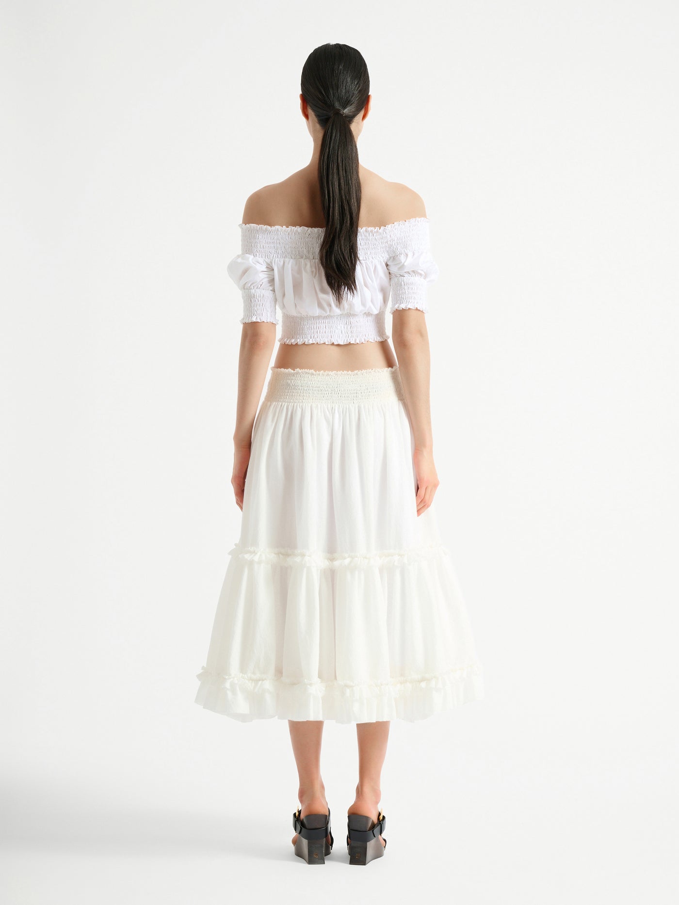 Long gathered skirt