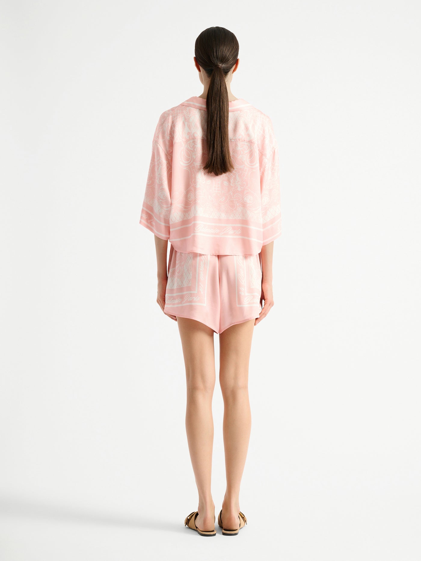 Printed Foulard pyjama shorts