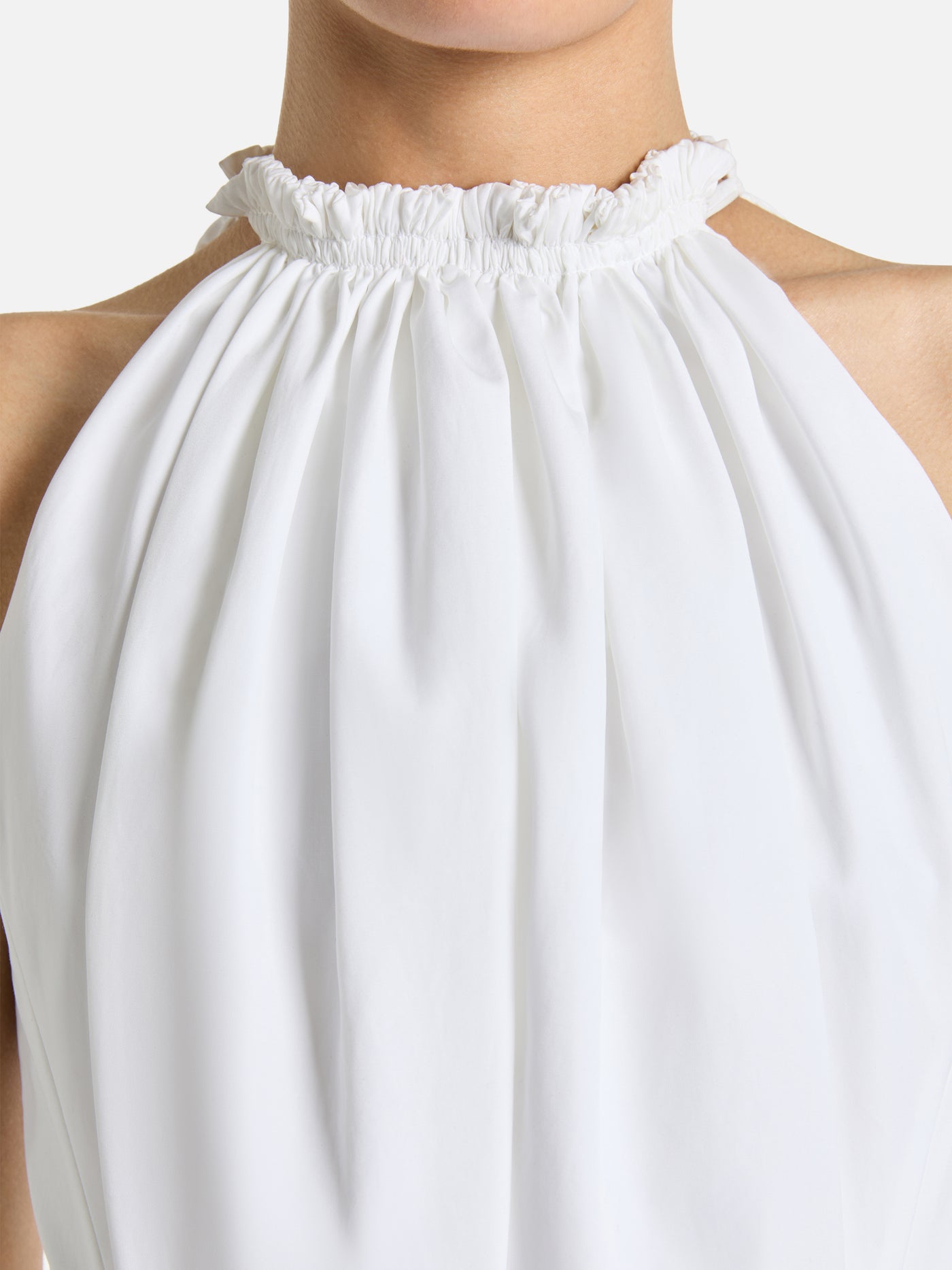 Flared cotton poplin dress