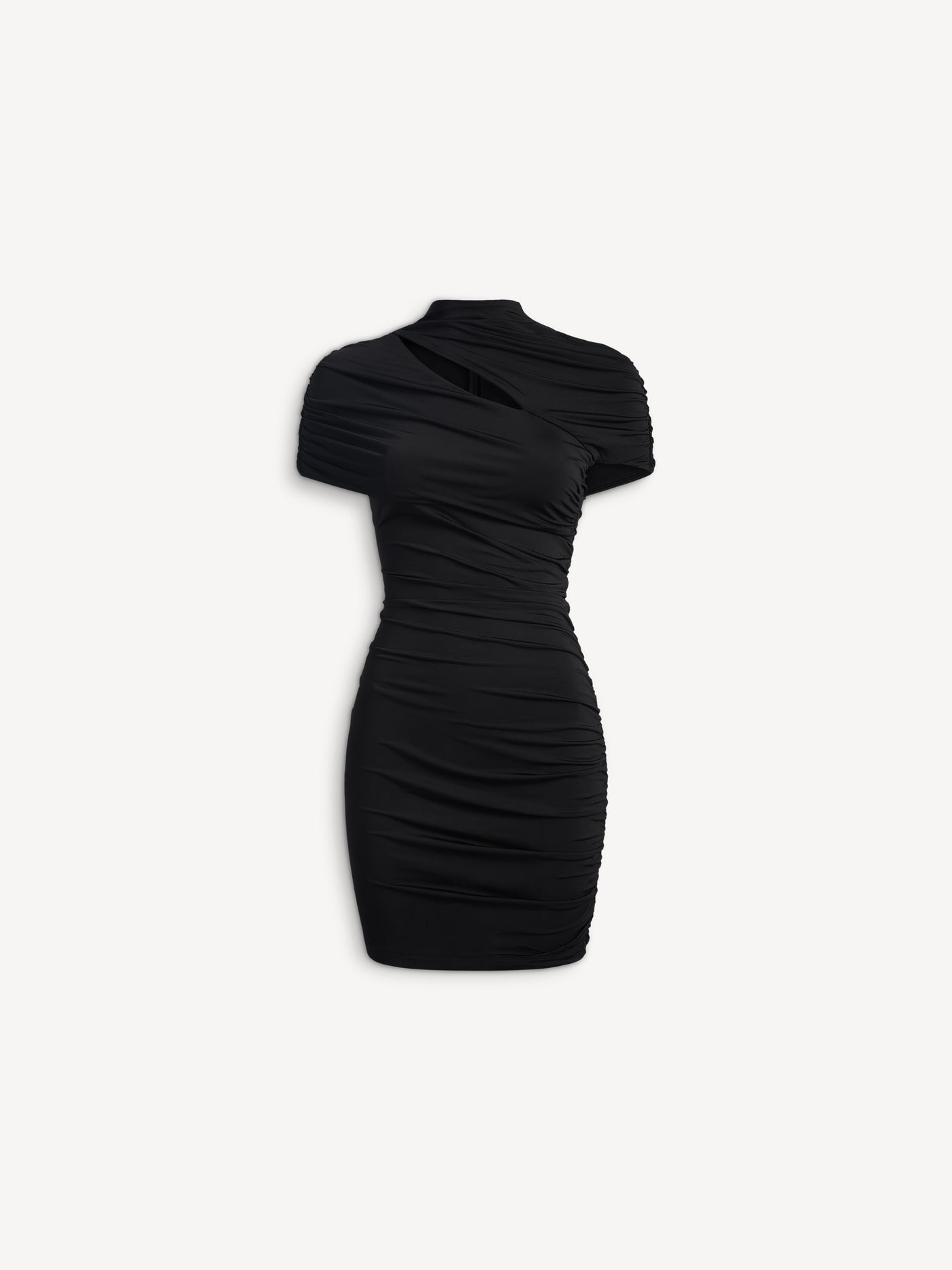 Draped jersey bodycon dress