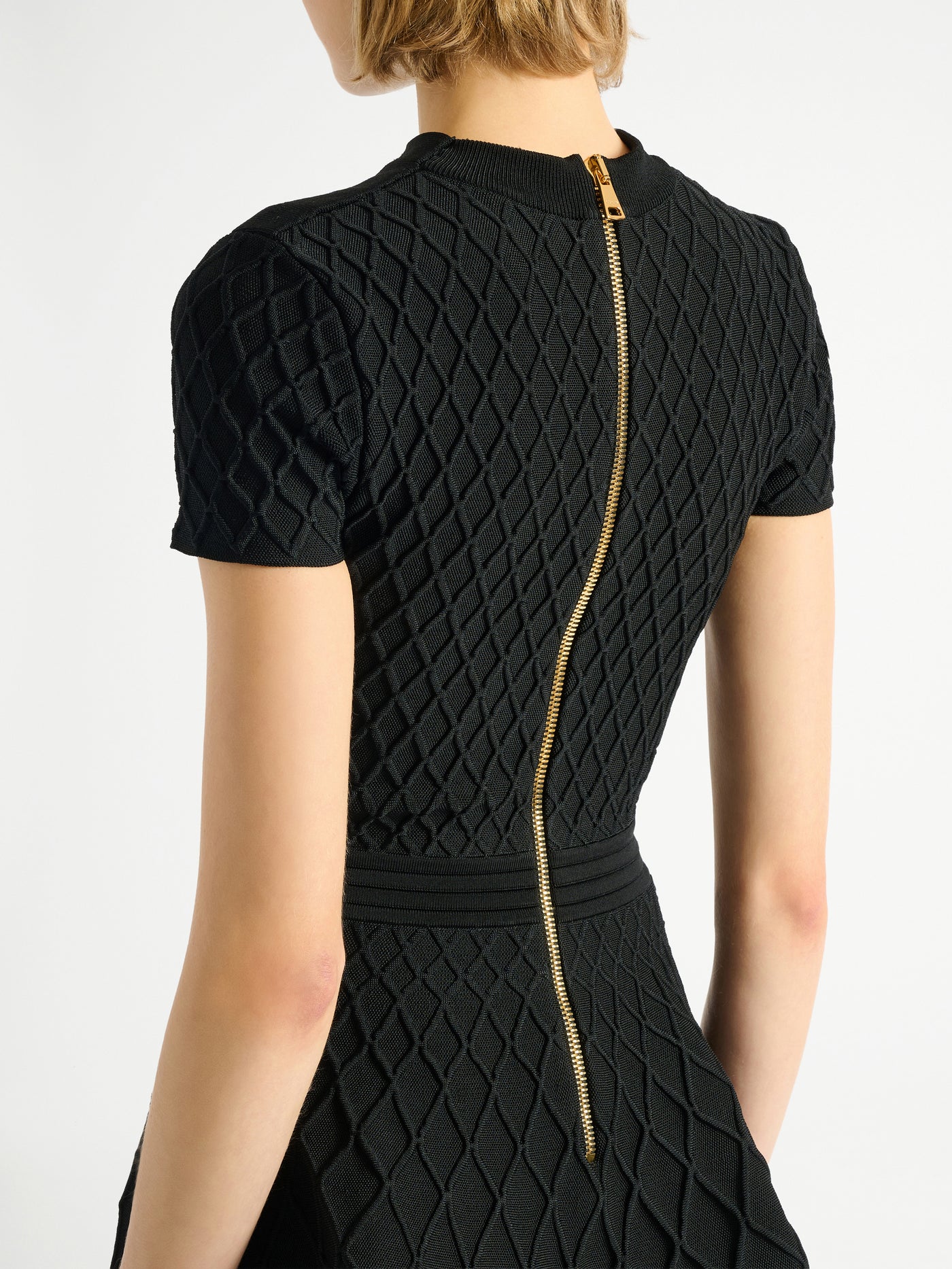 Flared knit dress