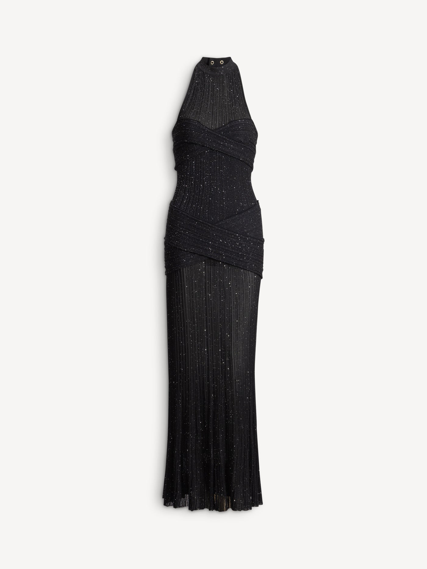 Long Fléchage knit dress
