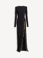 Long slit dress with zip