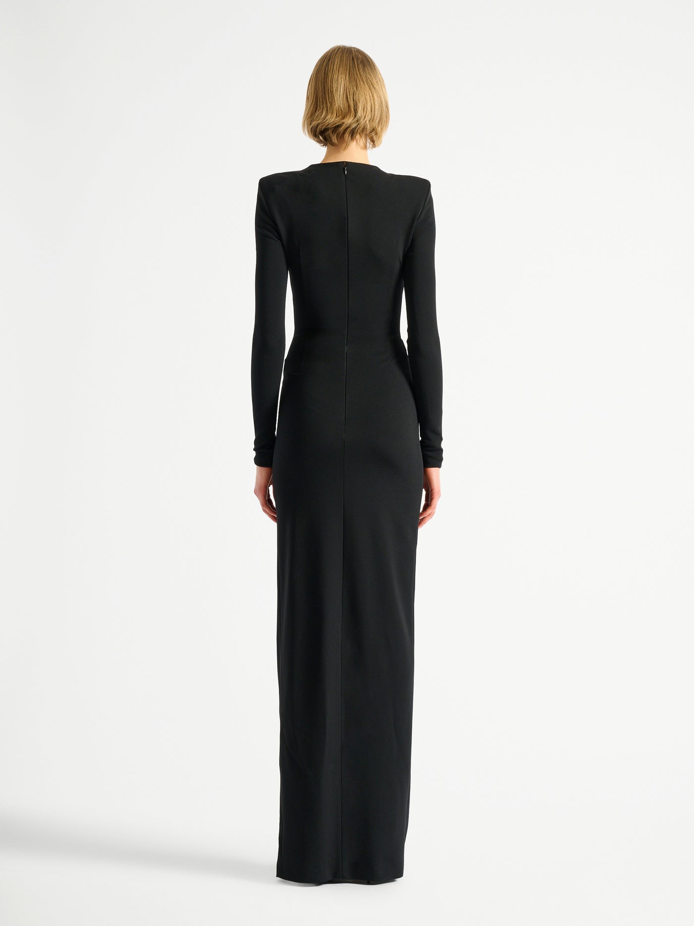 Long slit dress with zip
