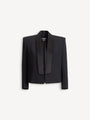 Cropped grain de poudre jacket