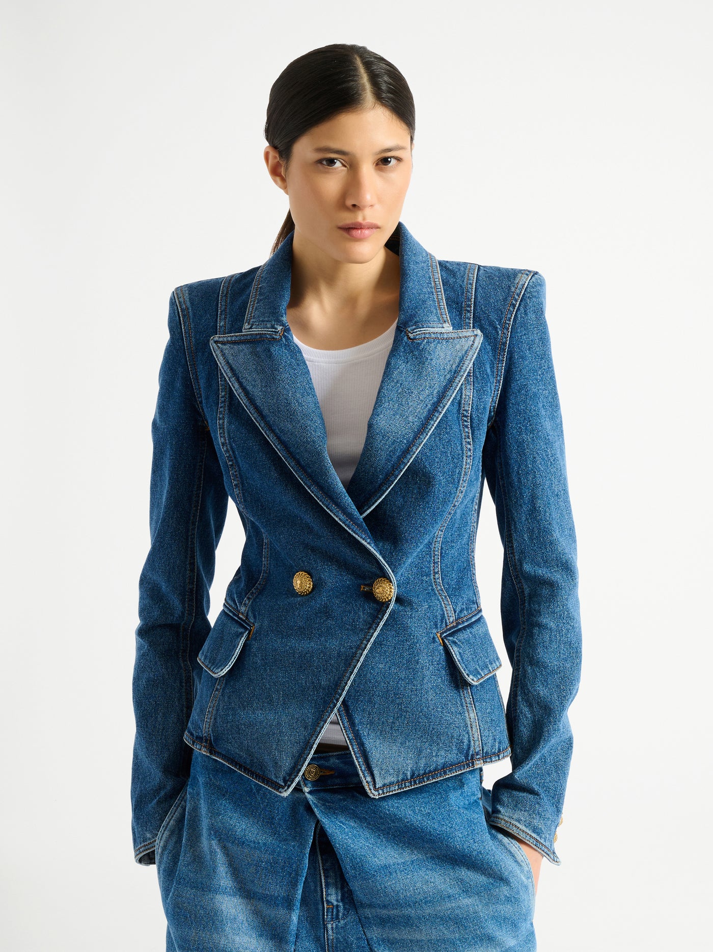 Denim 2-button jacket